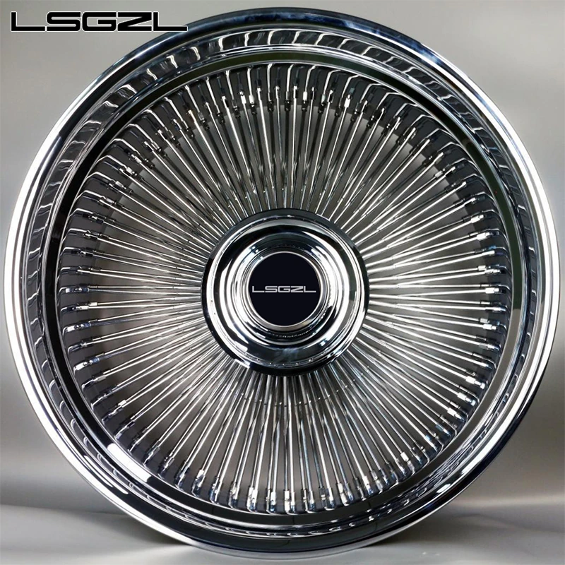 LSGZL WIRE1: Silver radial-wire wheel with round centre cap