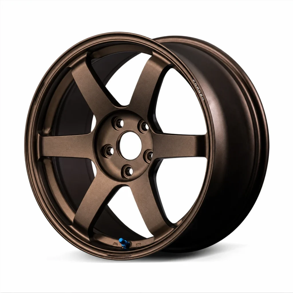 Bronze six-spoke alloy wheel