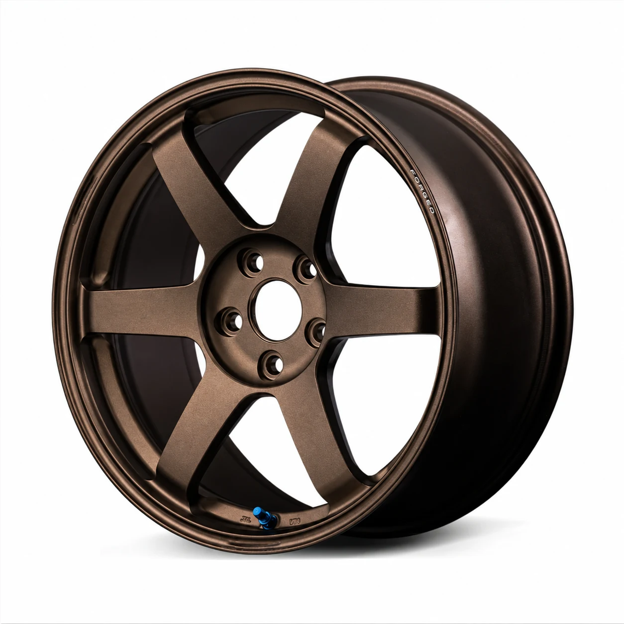 Bronze six-spoke alloy wheel